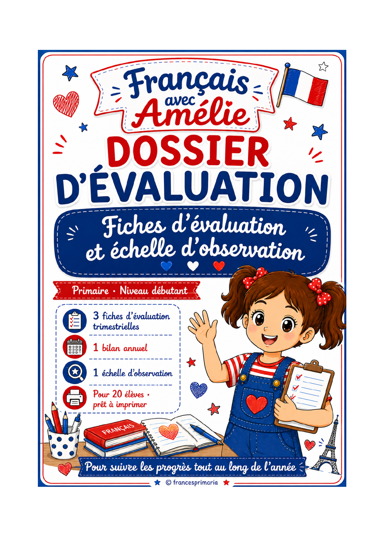 Couverture de Dossier d’évaluation · Français avec Amélie